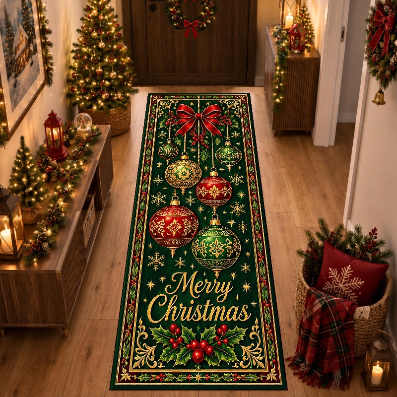 Xmas Bauble Print Runner Rug P - огляд і ціна Commercial Fabric Printing Machine