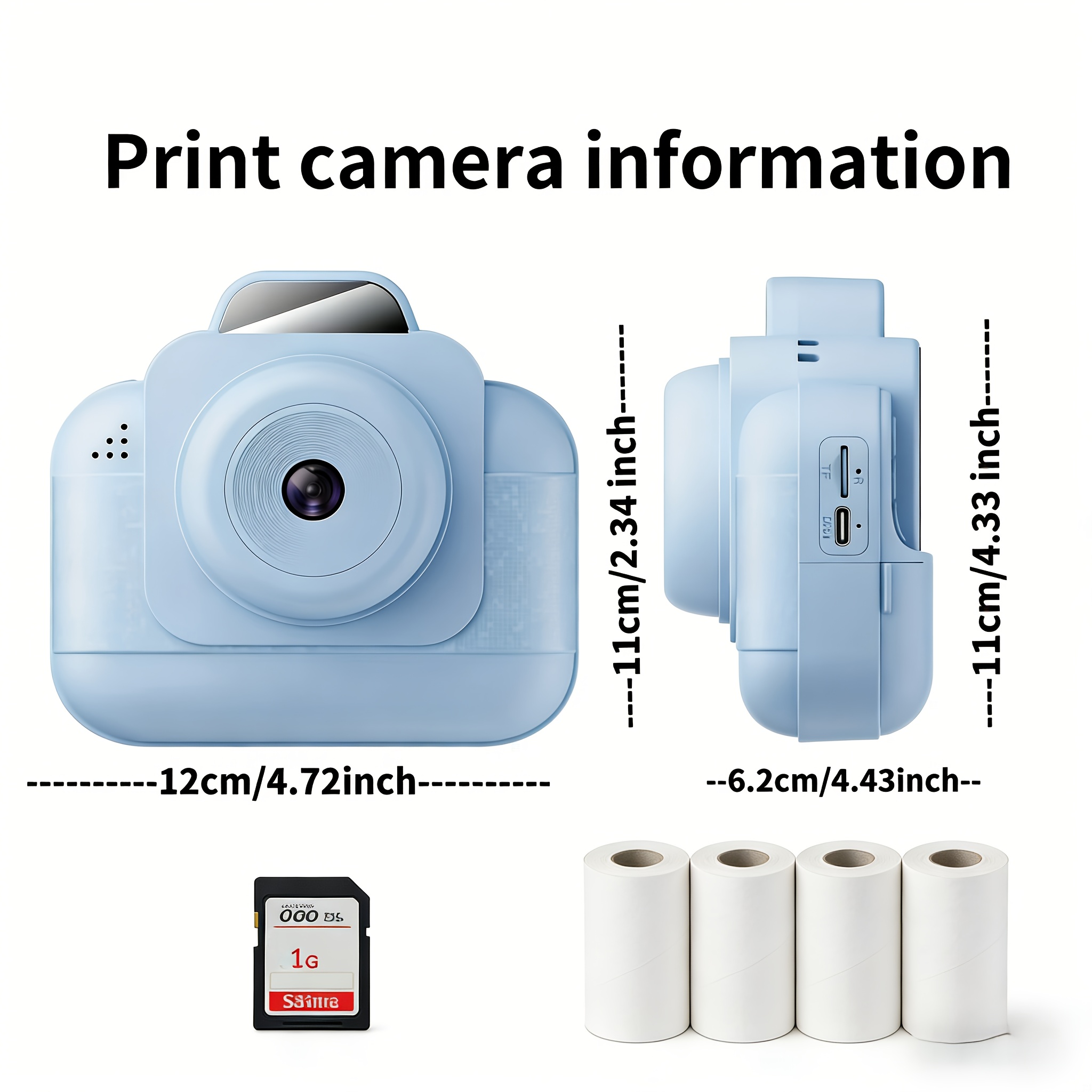 Portable photo printer (blue)  - огляд і ціна Printer Paper